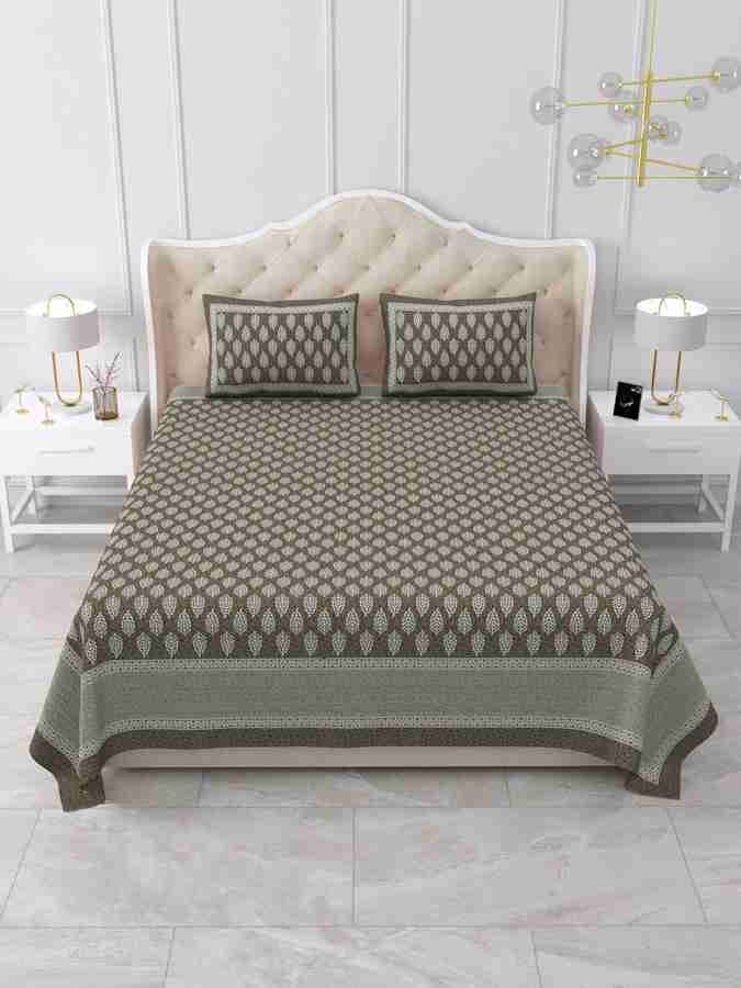 Cotton Printed  Bed Sheet with 2 Pillow Covers