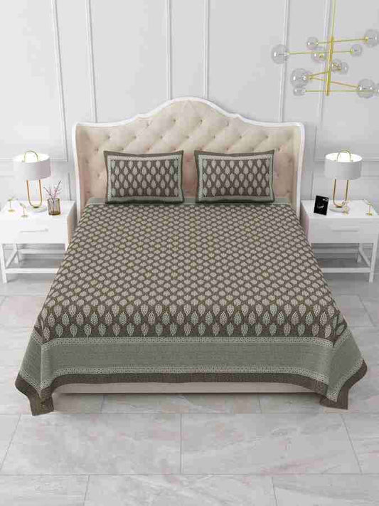 Cotton Printed  Bed Sheet with 2 Pillow Covers