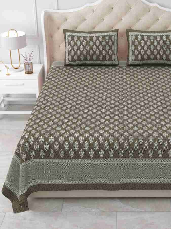 Cotton Printed  Bed Sheet with 2 Pillow Covers