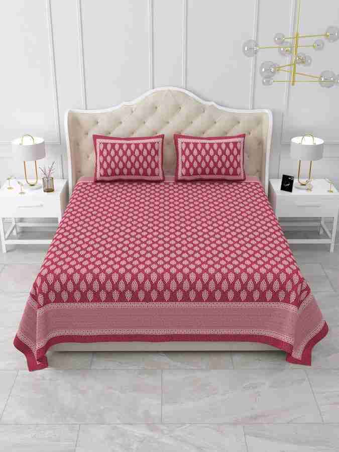 Cotton Printed  Bed Sheet with 2 Pillow Covers