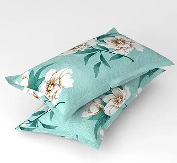 Floral Printed Cotton Bed Sheet with 2 Pillow Covers