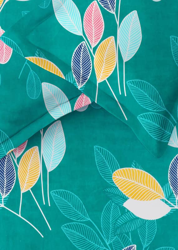 Floral Printed Cotton Bed Sheet with 2 Pillow Covers
