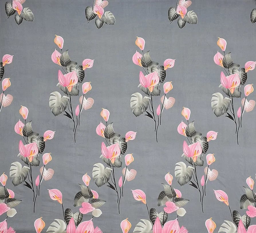 Floral Printed Cotton Bed Sheet with 2 Pillow Covers