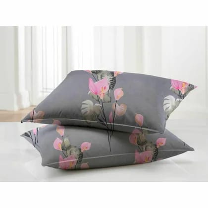 Floral Printed Cotton Bed Sheet with 2 Pillow Covers
