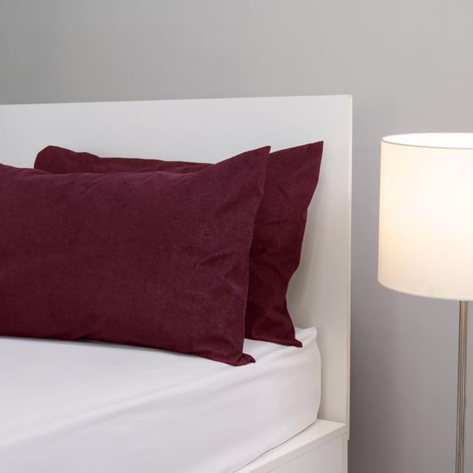Solid Cotton Pillow Cover with Zipper Closure