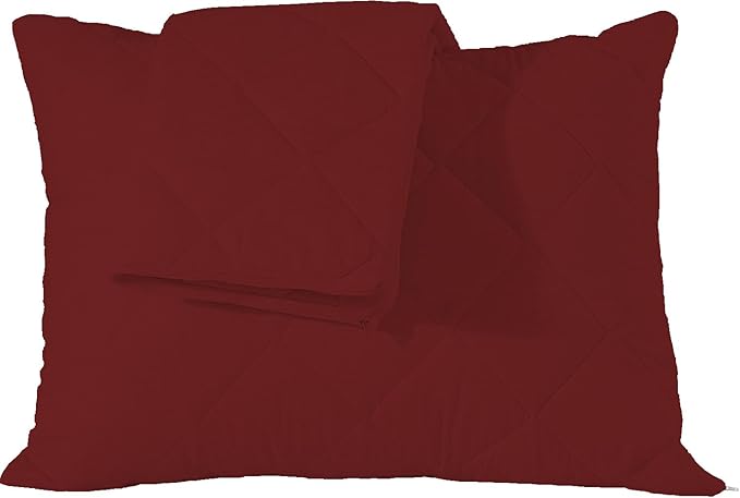 Solid Cotton Pillow Cover with Zipper Closure