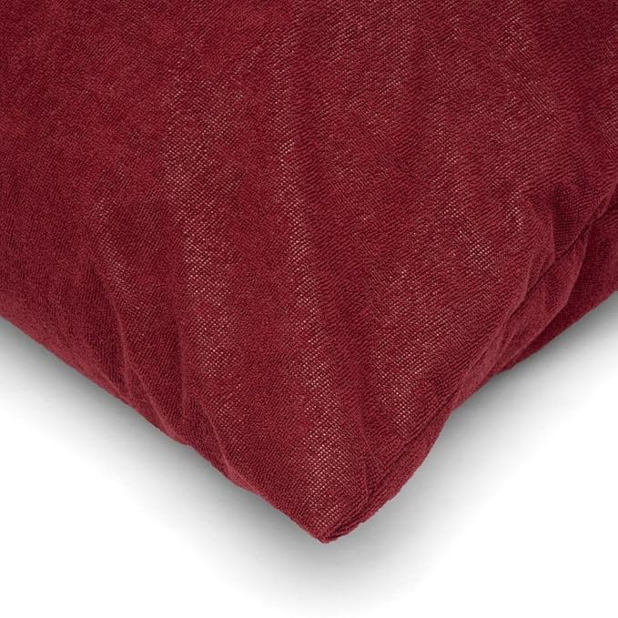 Solid Cotton Pillow Cover with Zipper Closure