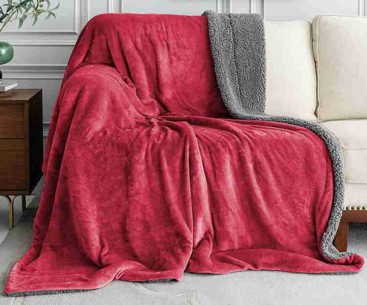 Cozy Reversible Fleece Throw Blanket