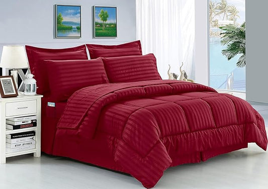 Solid Striped Cotton Beding Set