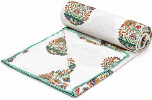Hand Block Printed Cotton Jaipuri Dohar