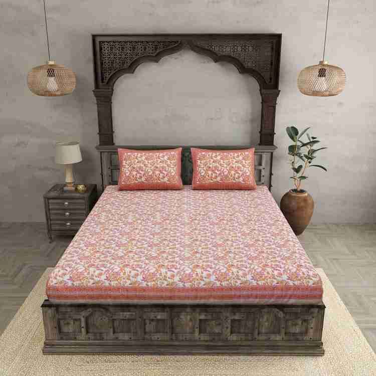 Cotton Printed  Bed Sheet with 2 Pillow Covers