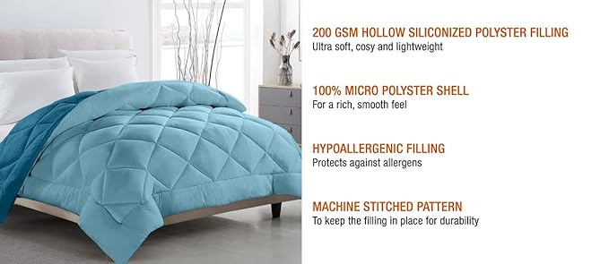 Luxury Quilted Comforter – Soft & Lightweight Bedding