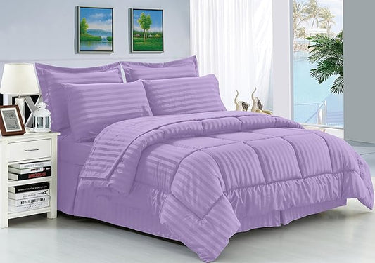 Solid Striped Cotton Beding Set