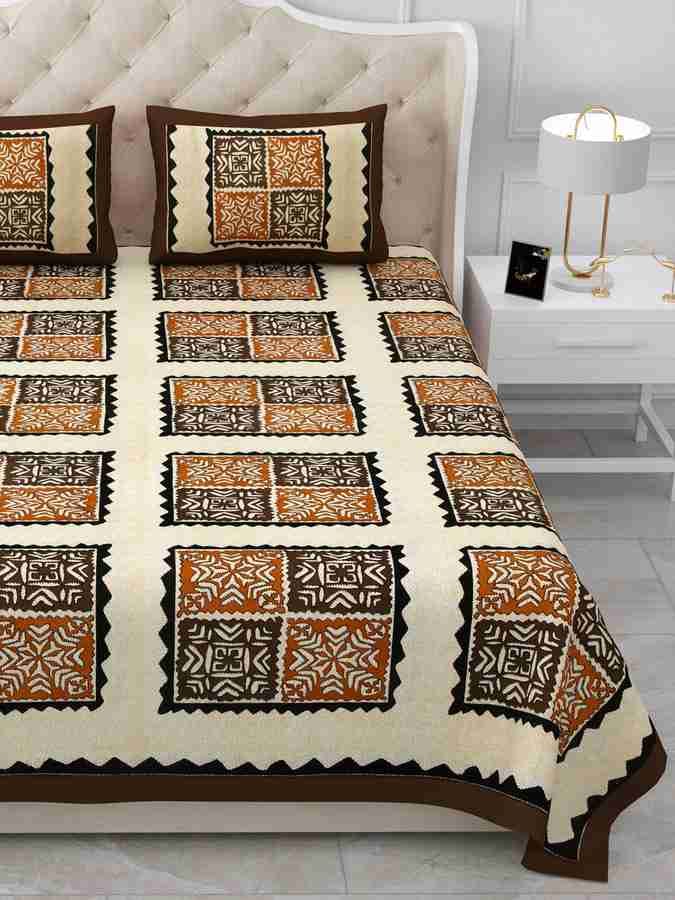 Cotton Printed  Bed Sheet with 2 Pillow Covers