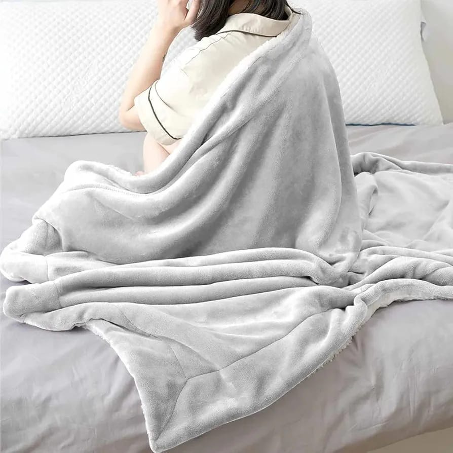 Cozy Reversible Fleece Throw Blanket