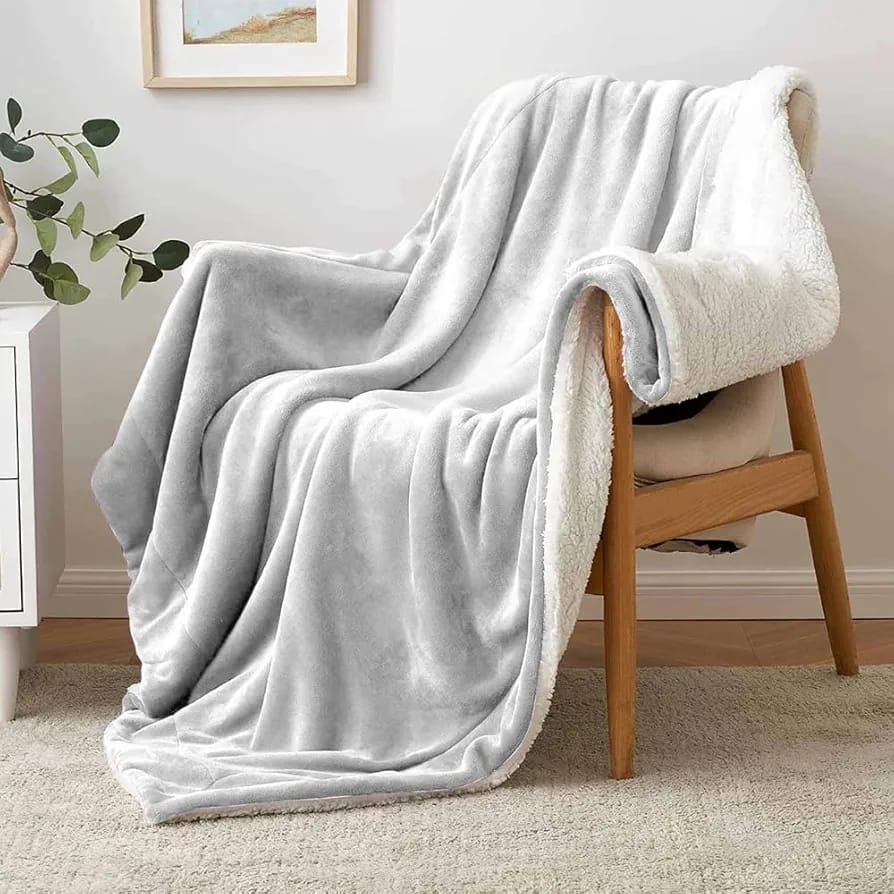 Cozy Reversible Fleece Throw Blanket