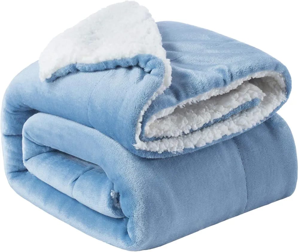 Cozy Reversible Fleece Throw Blanket
