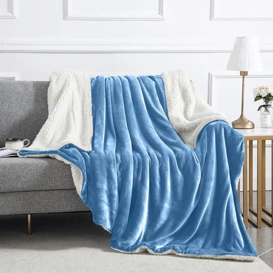 Cozy Reversible Fleece Throw Blanket