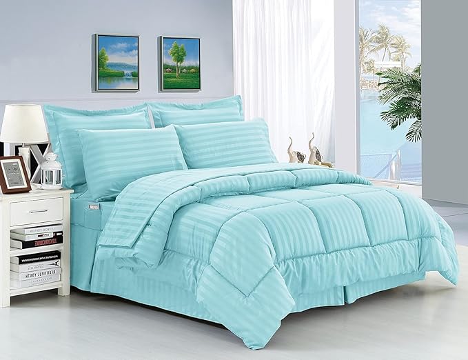Solid Striped Cotton Beding Set