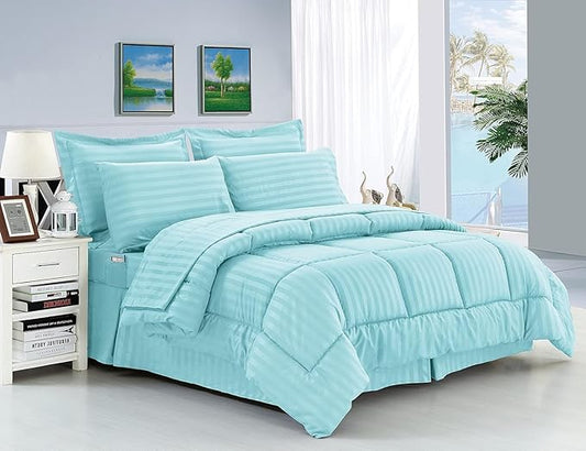 Solid Striped Cotton Beding Set
