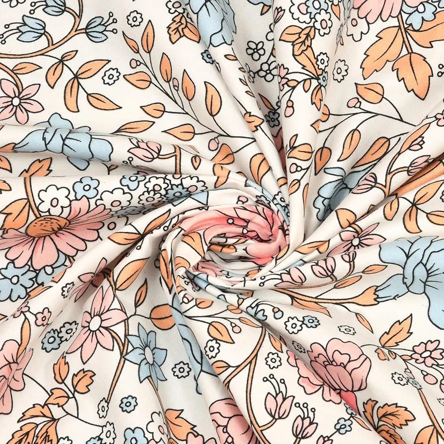 Floral Printed Cotton Bed Sheet with 2 Pillow Covers