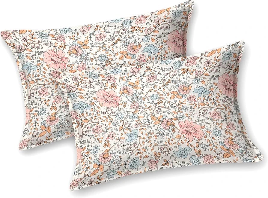 Floral Printed Cotton Bed Sheet with 2 Pillow Covers