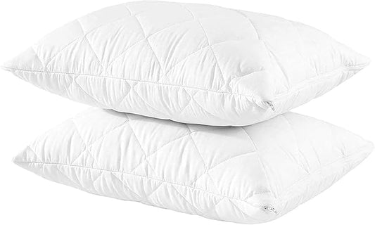 Solid Cotton Pillow Cover with Zipper Closure