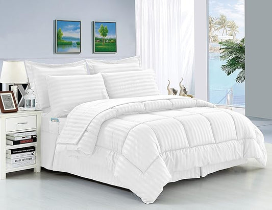 Solid Striped Cotton Beding Set