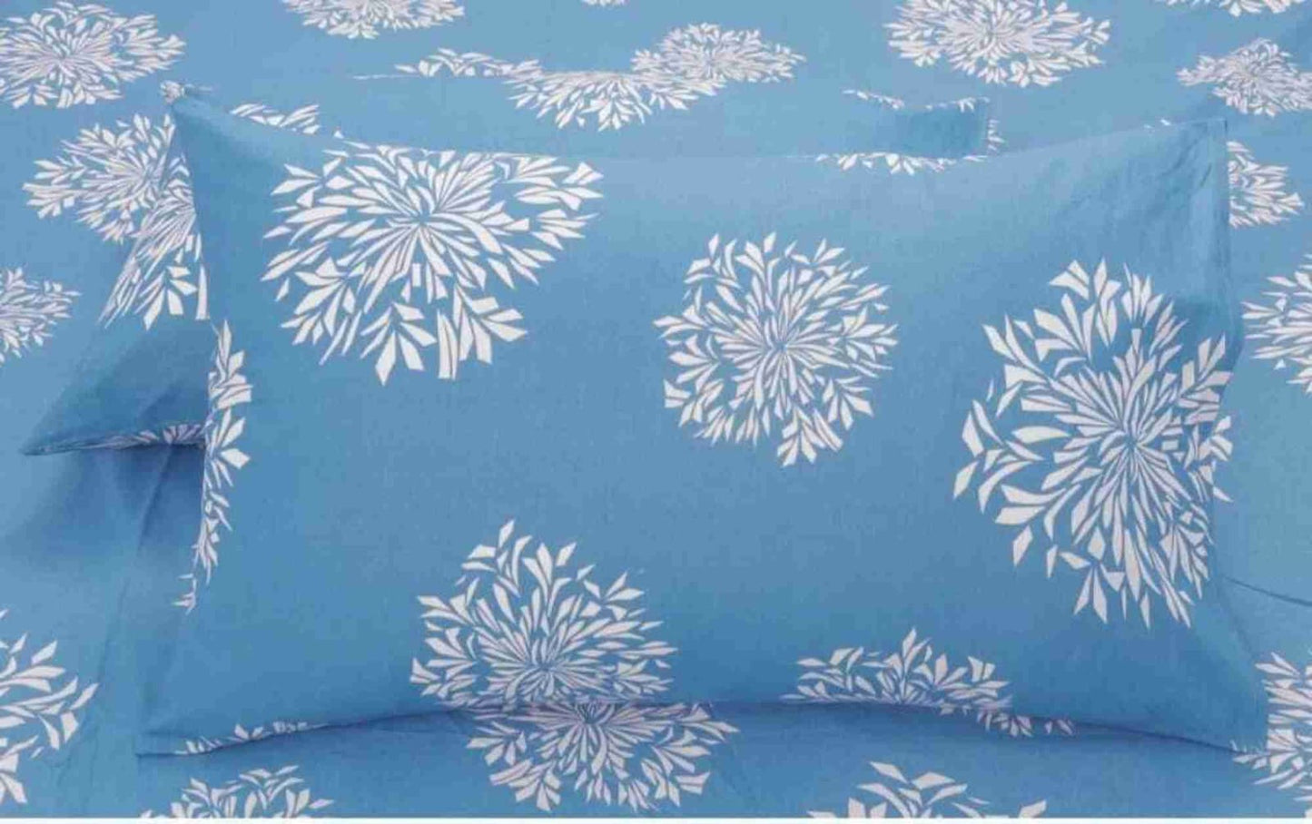 Floral Printed Cotton Bed Sheet with 2 Pillow Covers