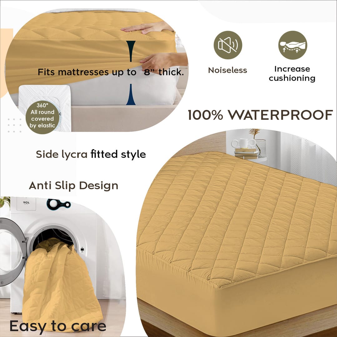 Quilted Fitted microfiber Waterproof Mattress Protector