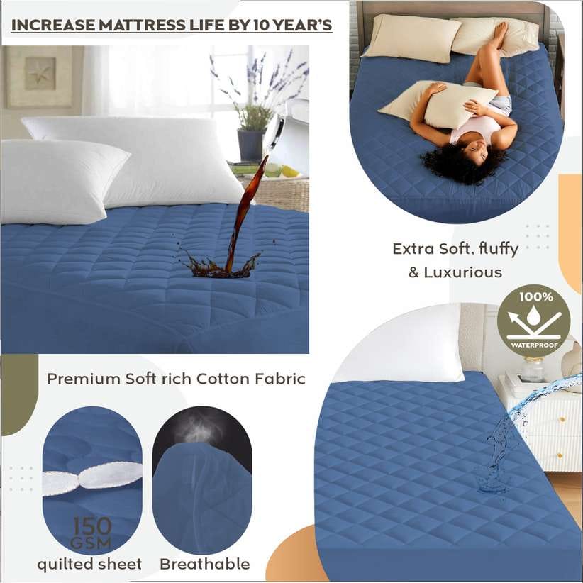 Quilted Fitted microfiber Waterproof Mattress Protector