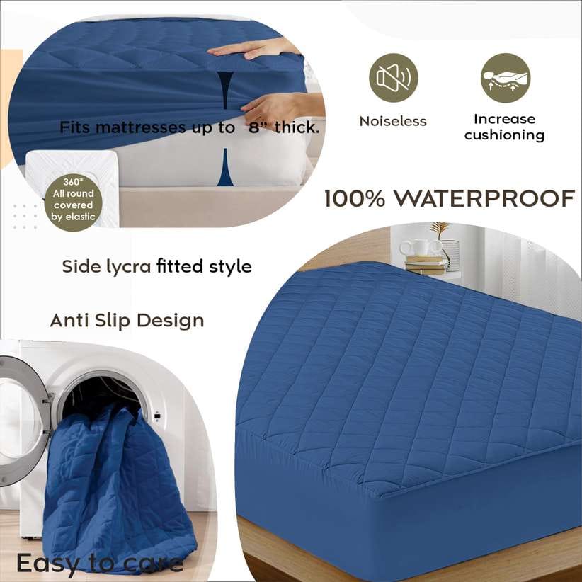 Quilted Fitted microfiber Waterproof Mattress Protector