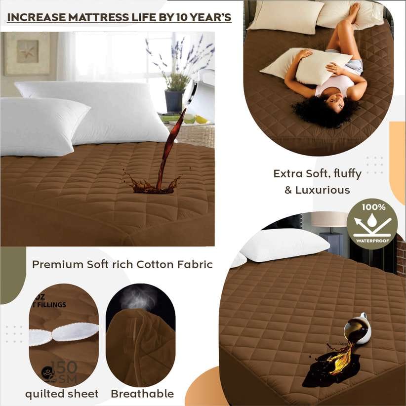 Quilted Fitted microfiber Waterproof Mattress Protector