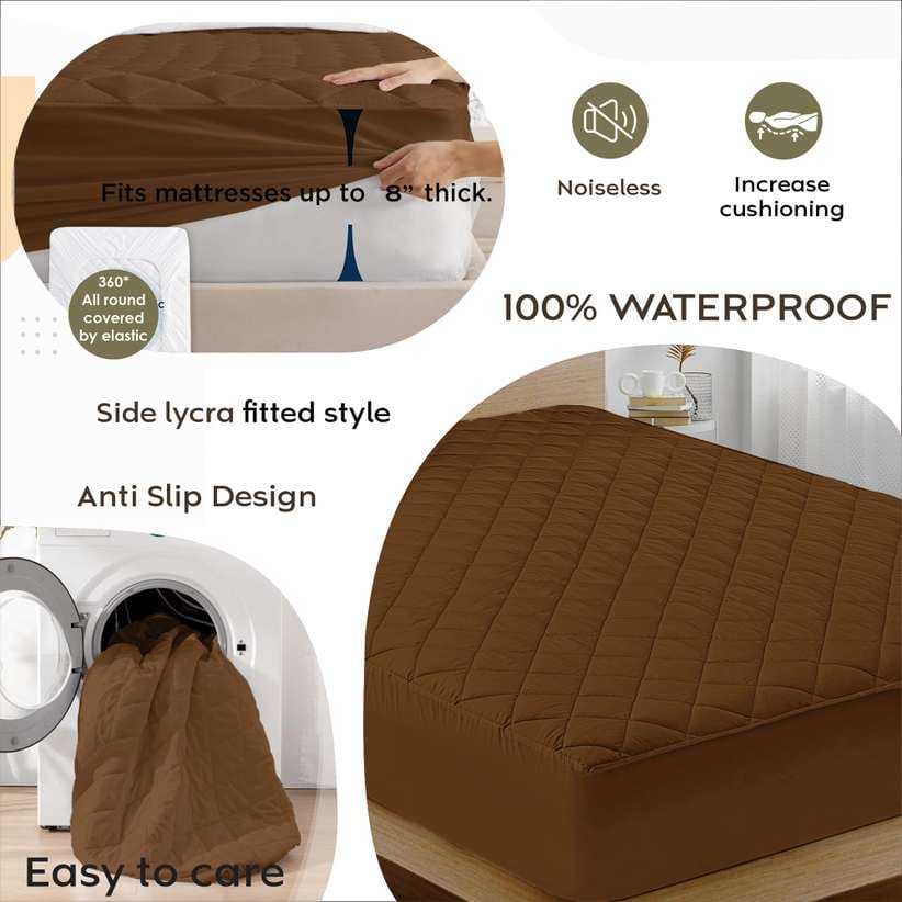 Quilted Fitted microfiber Waterproof Mattress Protector