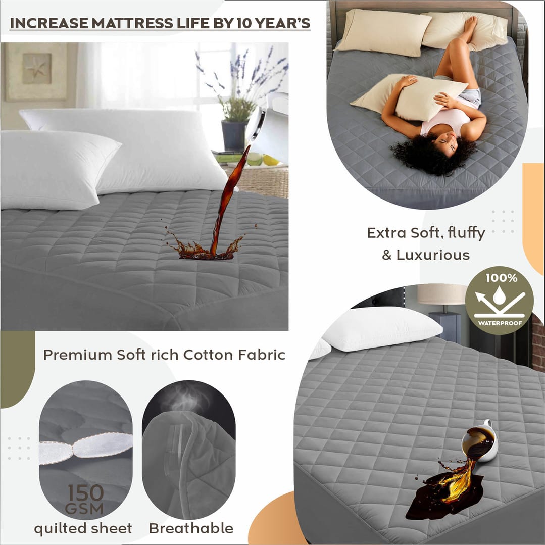 Quilted Fitted microfiber Waterproof Mattress Protector