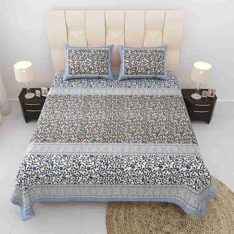Cotton Printed  Bed Sheet with 2 Pillow Covers