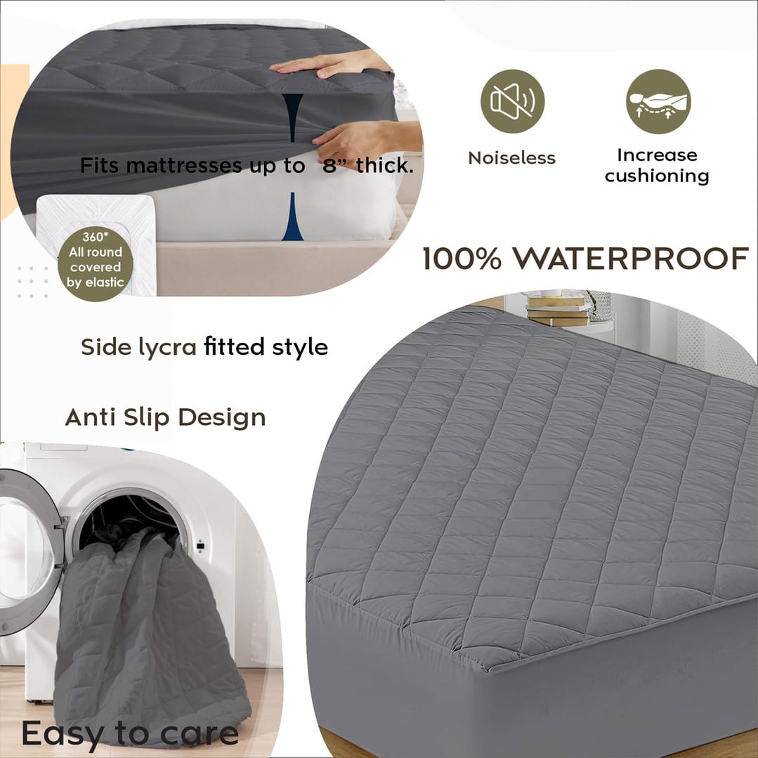 Quilted Fitted microfiber Waterproof Mattress Protector