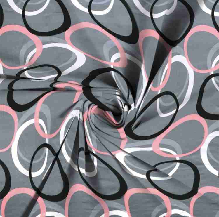 Solid Striped Cotton Bed Sheet with 2 Pillow Covers