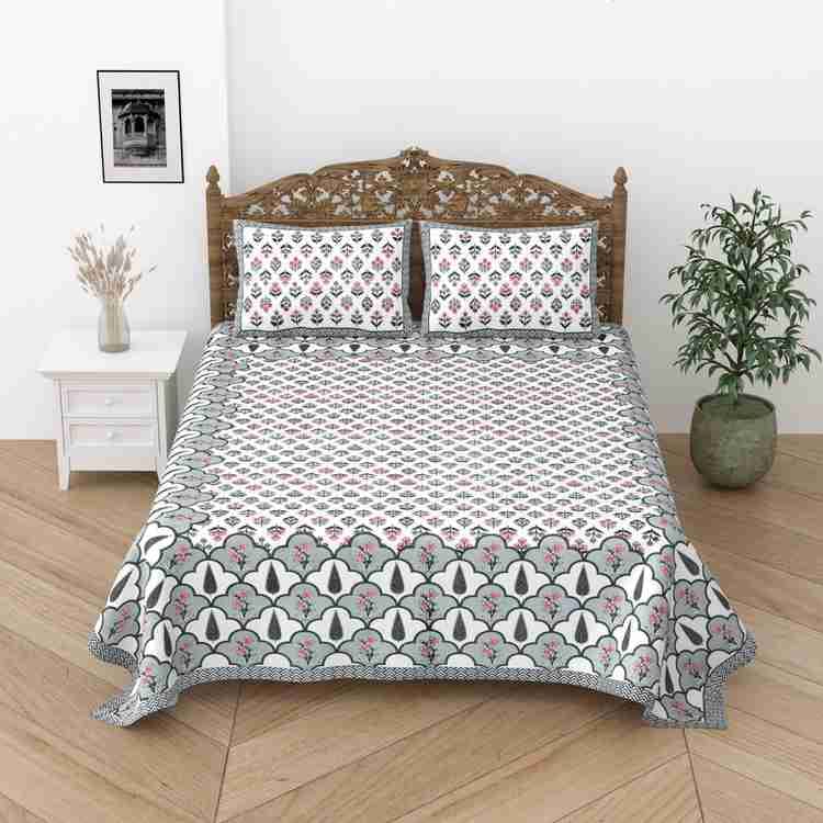 Cotton Printed  Bed Sheet with 2 Pillow Covers