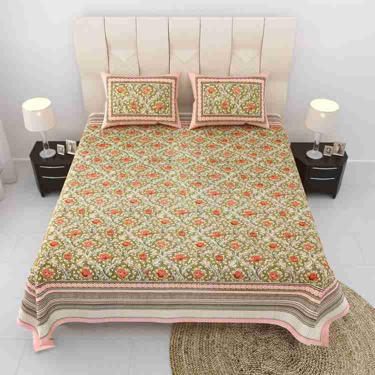 Cotton Printed  Bed Sheet with 2 Pillow Covers
