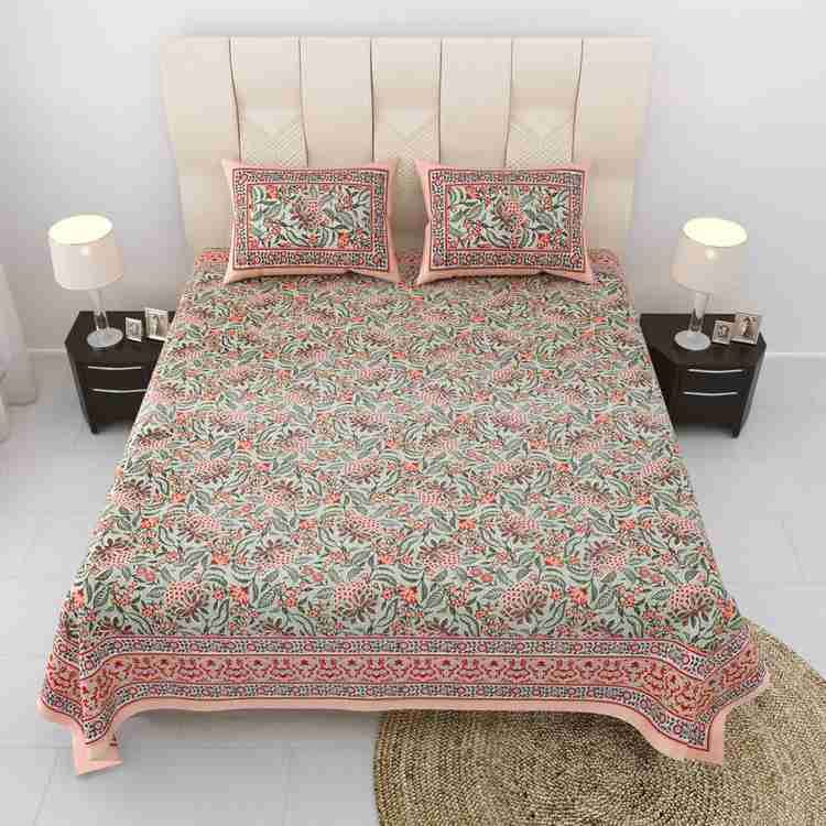 Cotton Printed  Bed Sheet with 2 Pillow Covers