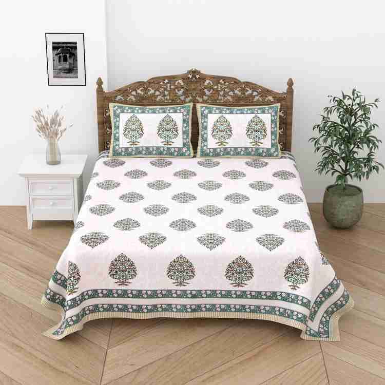 Cotton Printed  Bed Sheet with 2 Pillow Covers