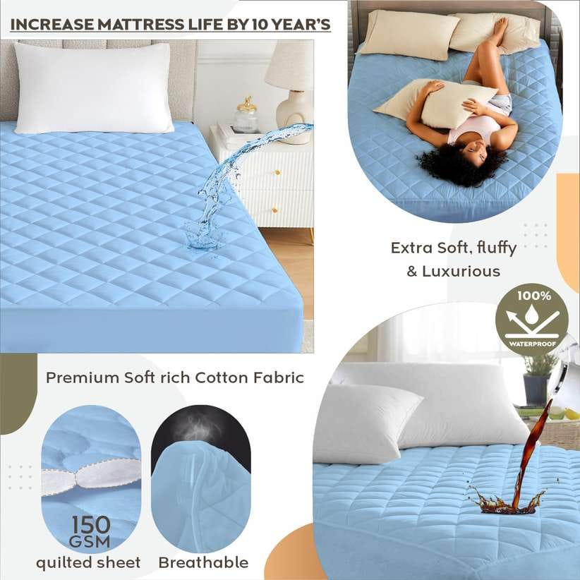 Quilted Fitted microfiber Waterproof Mattress Protector