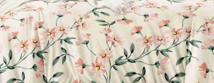 Solid Striped Cotton Bed Sheet with 2 Pillow Covers