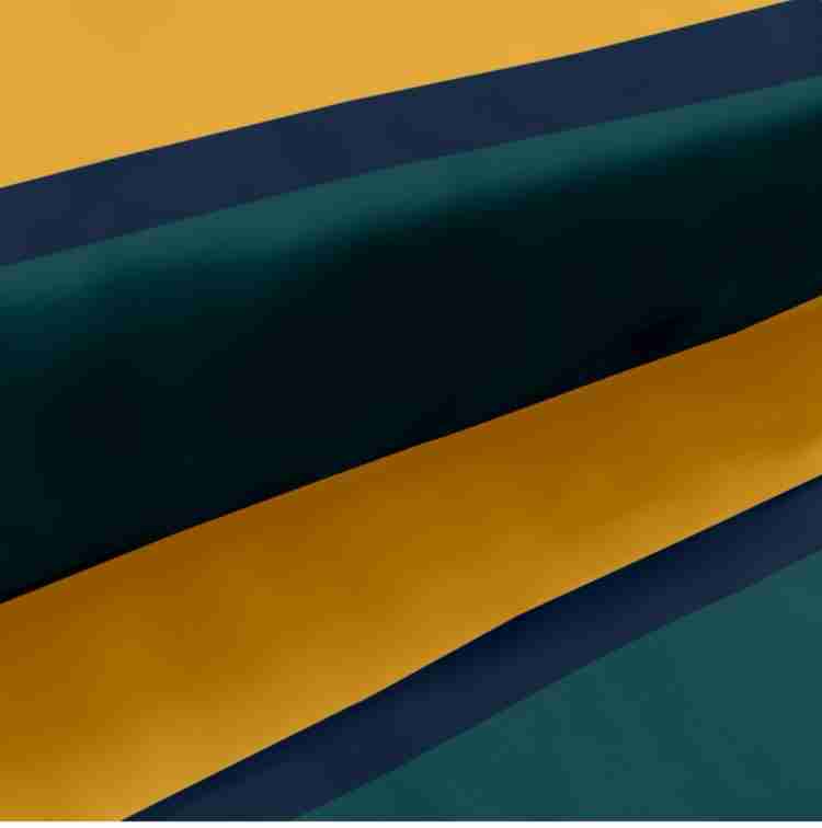 Solid Striped Cotton Bed Sheet with 2 Pillow Covers